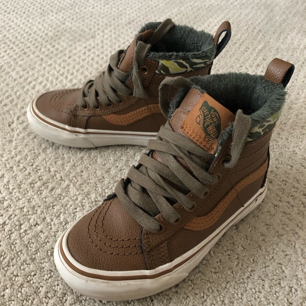 Vans SK8-Hi MTE Brown Leather High Top Sneakers